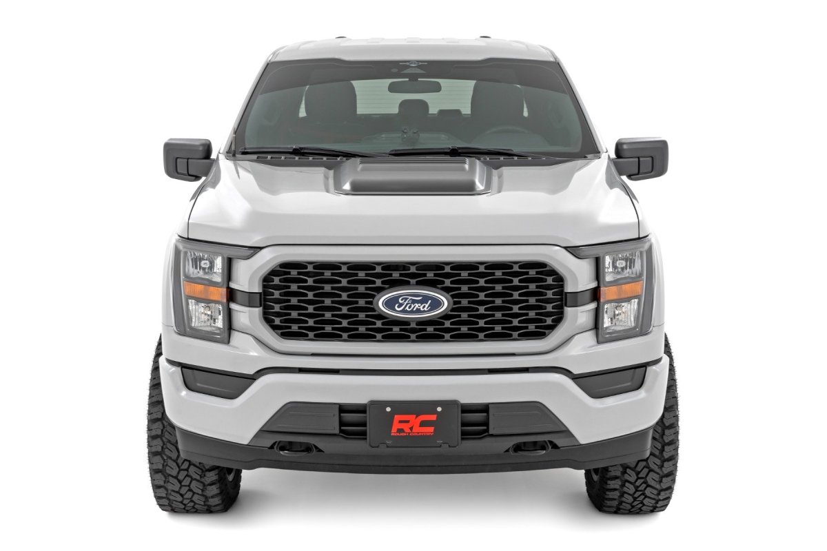 Ford F-150 Hood Scoop - Rough Country - Matte Black, Gloss Black, Paint-to-Code - '21-'24